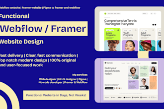 do webflow landing page, website design, webflow website, figma to webflow
