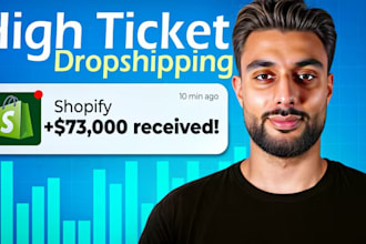 build shopify high ticket dropshipping store shopify high ticket product website
