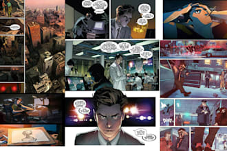 draw graphics novel illustration visual novel nsfw comic as a comic book artist