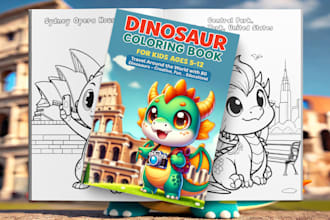 create coloring book pages and covers for kids ready to sell on KDP