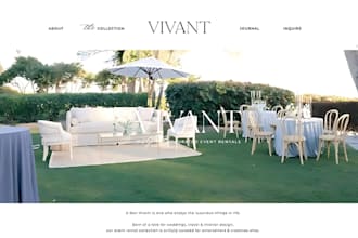 build modern event rental website party equipment website to increase bookings