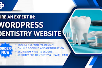design a dentistry website clinic website hospital website healthcare website