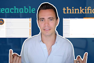 design modern website on teachable, thinkific kajabi, coarse website, wordpress