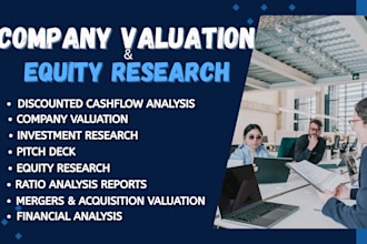 do company valuation, dcf cash flow, equity research, financial analysis, model