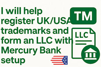 register trademarks in UK USA form llc with mercury bank