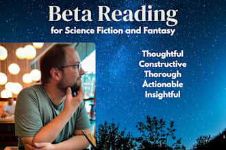 beta read your science fiction or fantasy novel or story