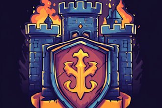 make a fantasy or sci fi game logo for rpg, dnd twitch