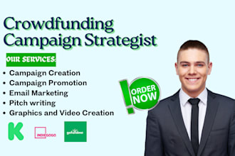 create and promote your kickstarter, indiegogo, gofundme crowdfunding campaign