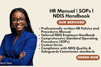 develop HR manual, sops, and ndis employee handbook