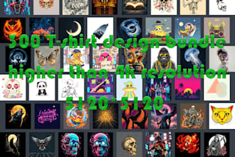 sell you tshirt design bundles crafted in ultrahigh resolution