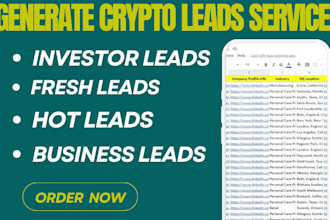 generate crypto forex leads, hot leads, fresh leads, investors leads, forex lead