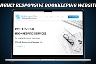 build bookkeeping website accounting website tax, finance website