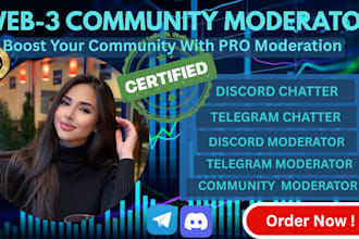 be your certified discord telegram or web3 community moderator