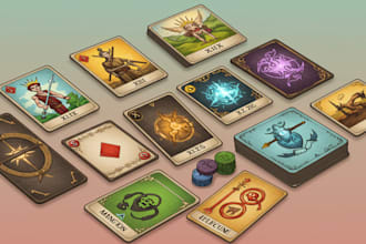 custom card games playing cards tarot card, game templates
