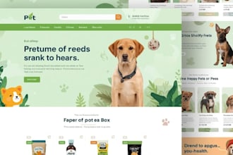 design pet shopify dog pet dropshipping store supplies accessories pet website