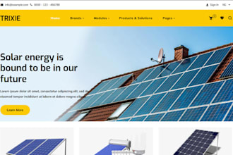 design solar website solar panel store handyman electronics construction website