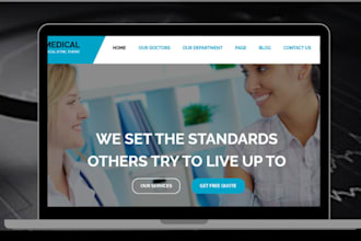 build wordpress staffing agency healthcare website job medical hospital website