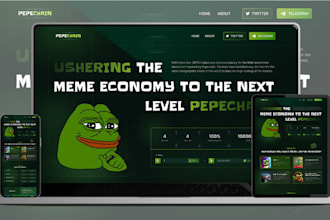 design meme coin website meme coin landing page memecoin solana crypto website