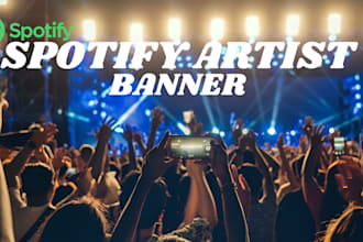 create a eye catching spotify and youtube artist banner