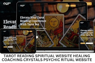 tarot reading spiritual website healing coaching crystals psychic ritual website