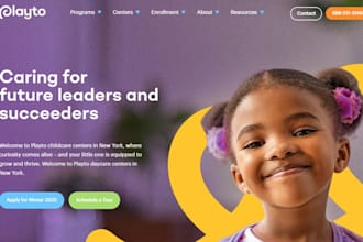build daycare website kindergarten website preschool website children website