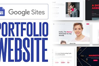 create, design  your custom google site portfolio website
