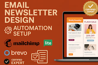 do email newsletter template  automation on mailerlite, mailchimp, and brevo