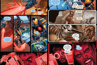 draw comic book illustration superhero characters graphic novel storyboard nsfw