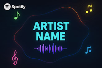 design  eye catching spotify banner for your artist profile