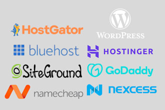 build wordpress website on bluehost siteground hostinger godaddy hostgator