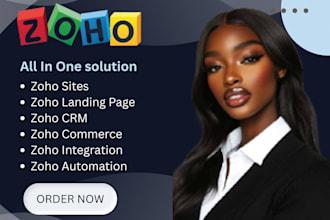 set up zoho CRM recruit campaigns desk salesiq site and flow in zoho one