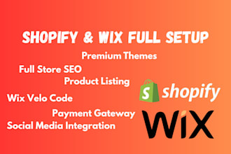 setup migrate design redesign wix website shopify dropshipping store wix velo