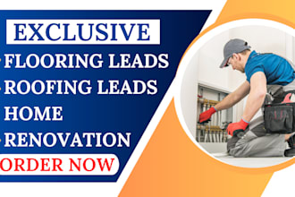 generate exclusive roofing flooring siding fencing hvac solar contractor leads