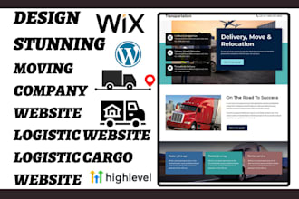 design moving company website logistic website freight broker cargo website