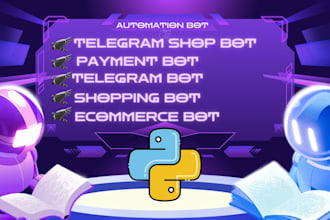 develop telegram shop bot payment bot telegram bot shopping bot ecommerce bot