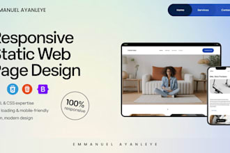 create a responsive static web page using HTML and CSS