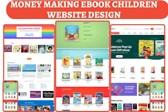 design children book website kids ebook shopify store children author website