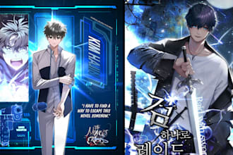 draw anime manga light novel cover art design webnovel webtoon cover book cover