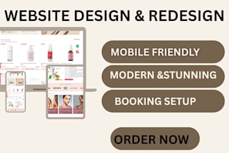 design stunning website using wix, squarespace, or weebly