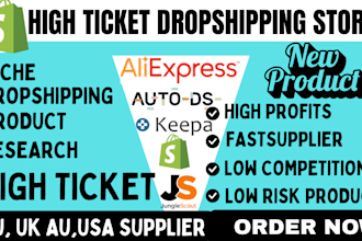 do shopify high ticket dropshipping supplier product research website uk usa