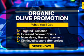 organic dlive channel promotion dlive followers trovo kick promotion audience