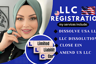 dissolve USA llc in any US state amend us llc cancel corporation close ein itin