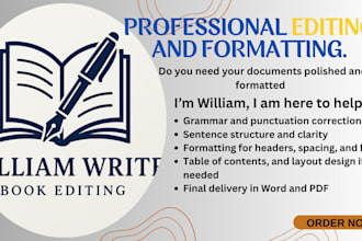 professionally edit and format your documents for clarity and style