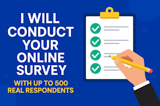 conduct your online survey with up to 500 real respondents