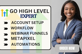 gohighlevel webinar funnel ghl automation ghl metapixel saas expert