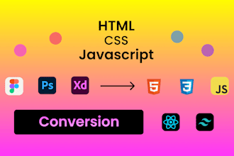 be your frontend web developer in HTML CSS javascript