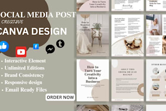editable canva ebook workbook magazine flyer booklet worksheet flipbook design