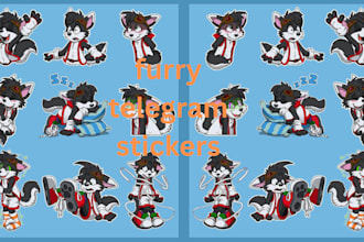 draw furry telegram stickers, nsfw furry stickers, discord, animated pack
