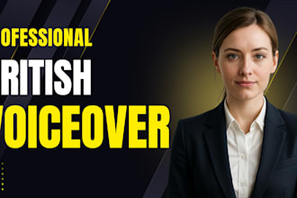 record a professional female british or american english voice over