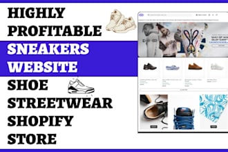 design sneakers website shoe shopify store footwear store streetwear shopify